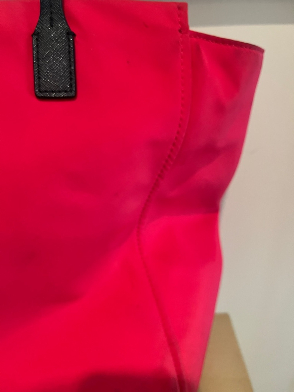 kate spade Bright Red Nylon Tote with Black Handles - Picture 5 of 13